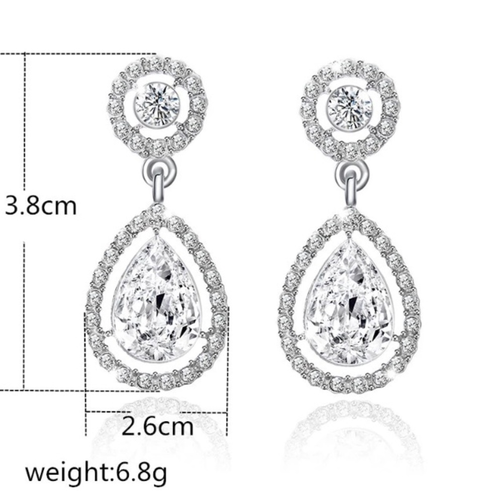 NEW!💙💎TEARDROP SPARKLERS!  RHINESTONE DROPS!💎💙 - Picture 6 of 7